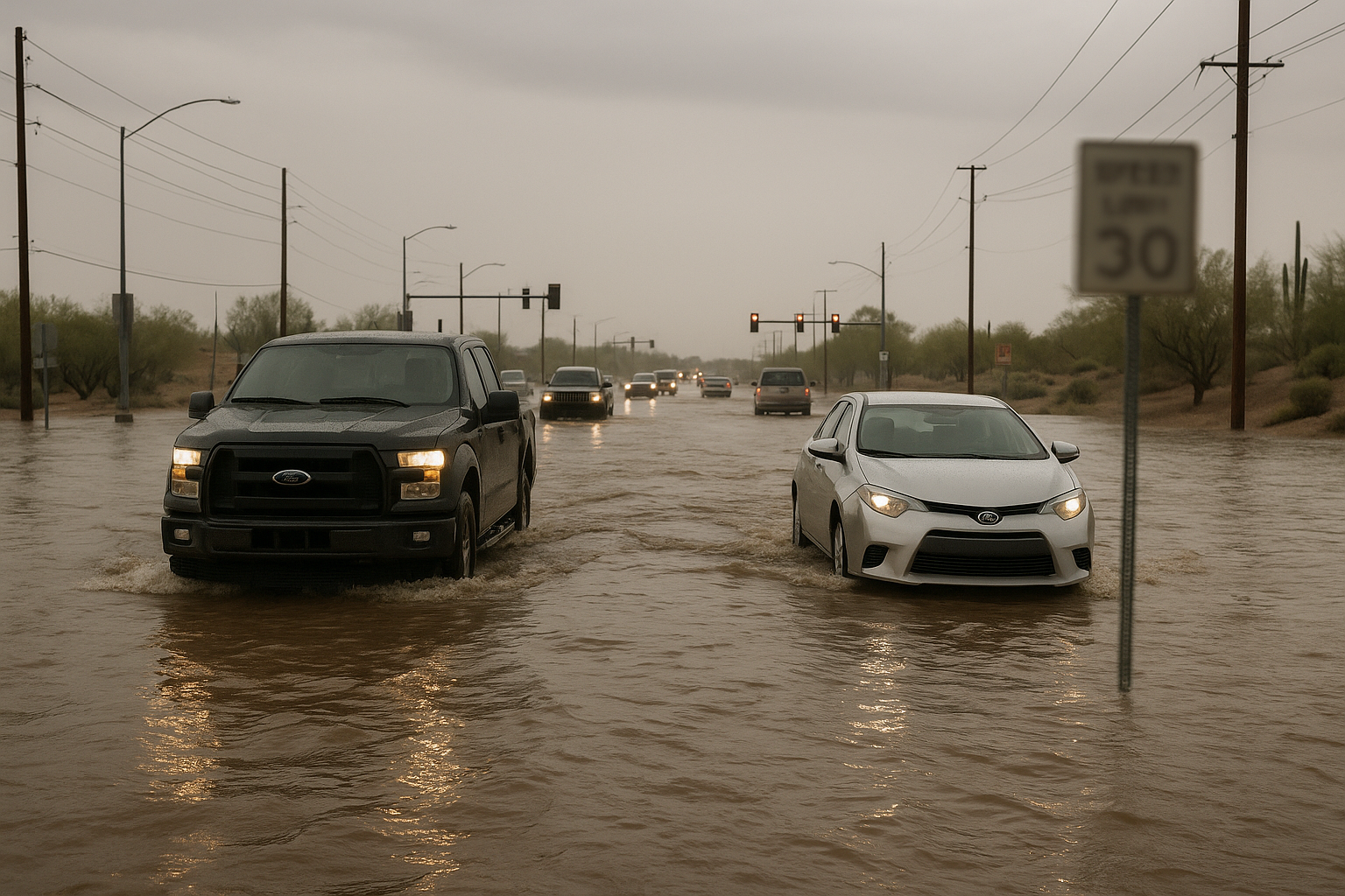 NWS Issues Flood Advisory for Maricopa County Until 7:45 p.m. Thursday. The National Weather Service warns of minor floodi…