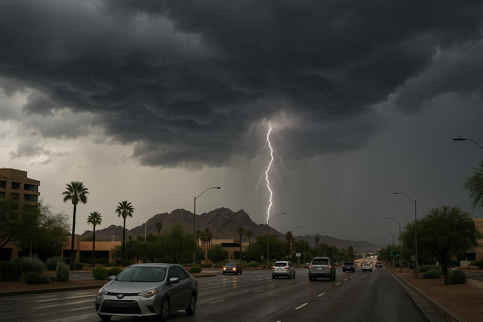 NWS Issues Thunderstorm Alert for Scottsdale, Paradise Valley and Greater Phoenix Through 11:30 p.m.. Strong storms near C…