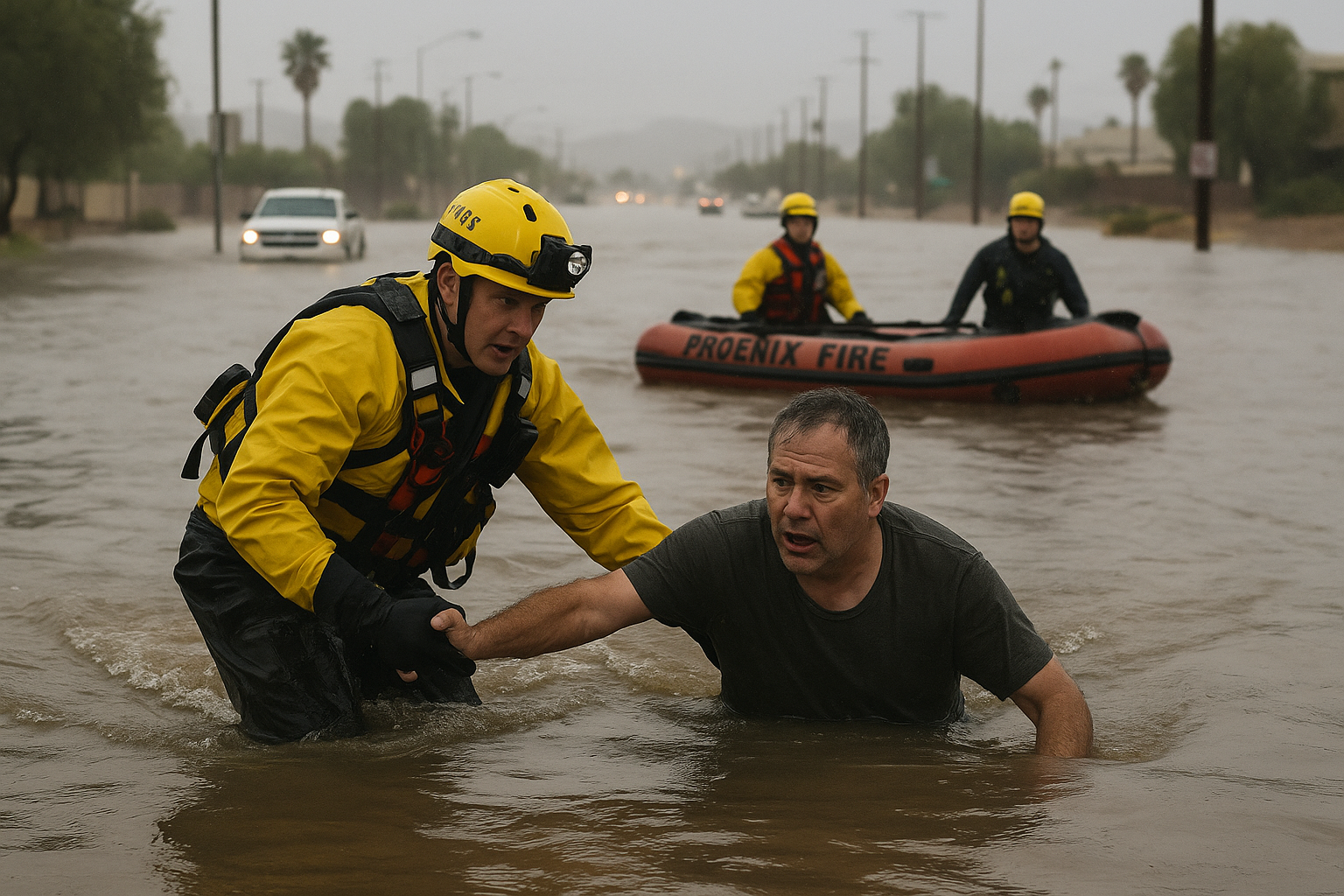 Water Rescues Reported Across Valley as Monsoon Storms Push Through Phoenix Area. Heavy rain and winds struck the Phoenix …