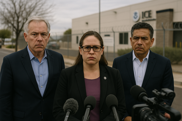 Three Arizona Democrats demand ICE explain pepper-spraying of 47 detainees at Mesa Gateway facility. Reps. Stanton, Ansari…