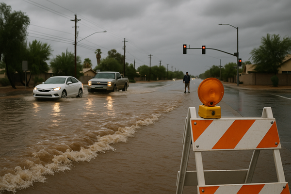 NWS Issues Flash Flood Warning for Maricopa County Through 10:15 p.m.. Doppler radar shows thunderstorms dropping up to 1.…