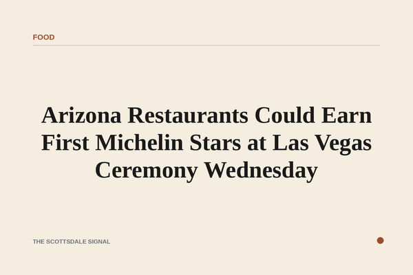Arizona Restaurants Could Earn First Michelin Stars at Las Vegas Ceremony Wednesday. The Michelin Guide hosts its inaugura…