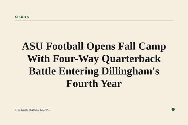 ASU Football Opens Fall Camp With Four-Way Quarterback Battle Entering Dillingham's Fourth Year. Cutter Boley took first-t…