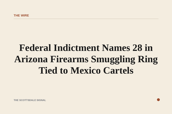 Federal Indictment Names 28 in Arizona Firearms Smuggling Ring Tied to Mexico Cartels. A 158-count indictment unsealed Tue…