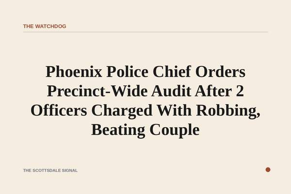 Phoenix Police Chief Orders Precinct-Wide Audit After 2 Officers Charged With Robbing, Beating Couple. Former officers Lui…