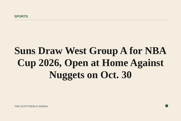 Suns Draw West Group A for NBA Cup 2026, Open at Home Against Nuggets on Oct. 30. Phoenix will face Denver, Houston, Dalla…