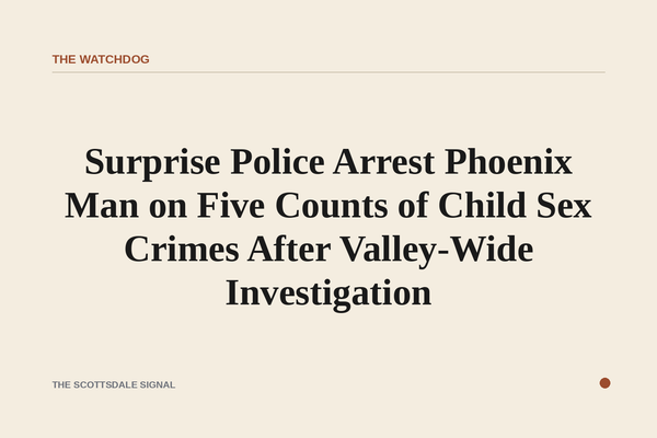 Surprise Police Arrest Phoenix Man on Five Counts of Child Sex Crimes After Valley-Wide Investigation. Sameer Mardanzai, 2…