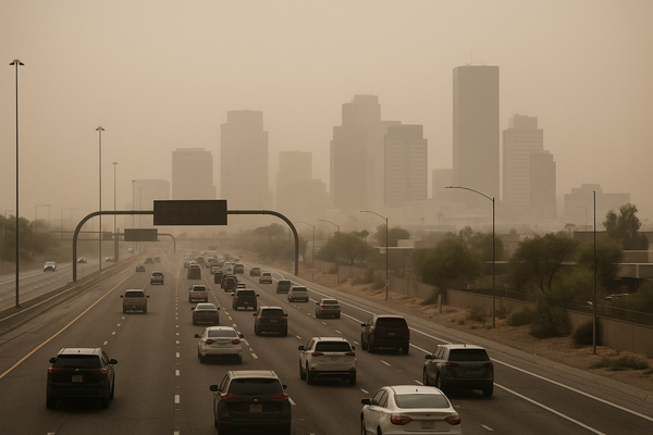 ADEQ Issues PM-10 High Pollution Advisory for Phoenix Metro Through 9 p.m. Tonight. Lingering dust from Wednesday night ha…