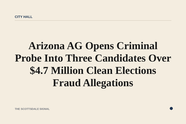 Arizona AG Opens Criminal Probe Into Three Candidates Over $4.7 Million Clean Elections Fraud Allegations. Green Party and…
