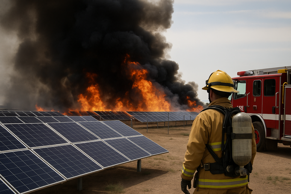 Arizona Fire Officials Warn Solar Farm Blazes Carry Chemical Hazards That Can Burn for Days. A massive fire at a Californi…