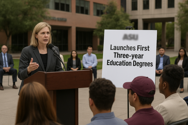 ASU Launches First Three-Year Education Degrees From a Public University. The Mary Lou Fulton College is offering accelera…