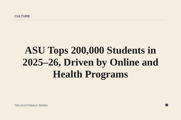 ASU Tops 200,000 Students in 2025–26, Driven by Online and Health Programs. Arizona State University crossed the 200,000-e…