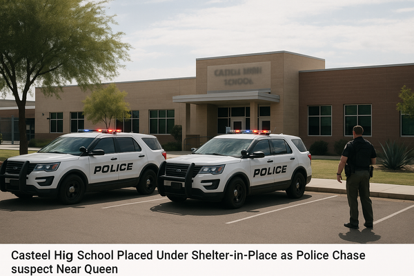 Casteel High School Placed Under Shelter-in-Place as Police Chase Suspect Near Queen Creek. Chandler Unified School Distri…