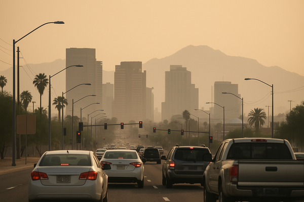 Central Phoenix Ozone Hits 75 PPB at 8 p.m., Crossing Unhealthy-for-Sensitive-Groups Threshold. Maricopa County Air Qualit…