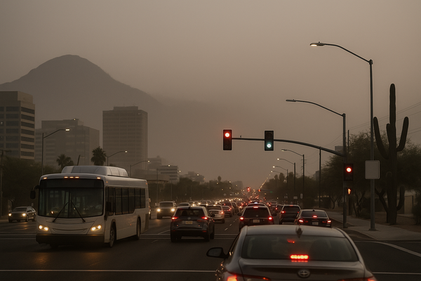 Central Phoenix Ozone Hits 77 PPB at 8 p.m., Crossing Unhealthy-for-Sensitive-Groups Threshold. Maricopa County Air Qualit…