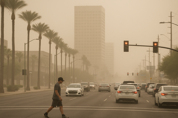 Central Phoenix PM10 Hits 207 µg/m³, Crossing Unhealthy-for-Sensitive-Groups Threshold. Maricopa County Air Quality Depart…