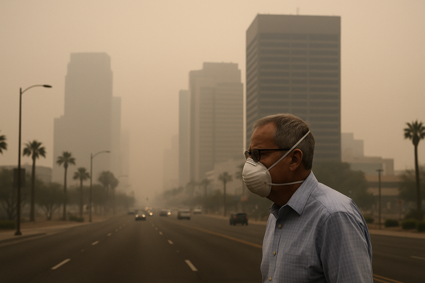 Central Phoenix PM10 Hits 256 µg/m³, Crossing Unhealthy Threshold for Sensitive Groups. Maricopa County Air Quality Depart…