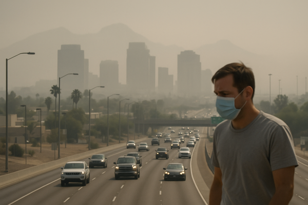 Central Phoenix PM10 Reading Hits 163 UG/M3, Crossing Unhealthy-for-Sensitive-Groups Threshold. Maricopa County Air Qualit…