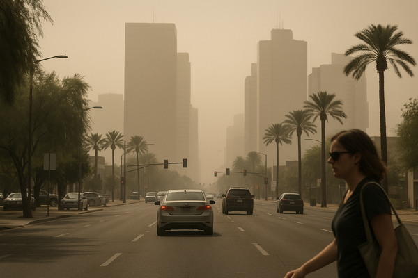 Central Phoenix PM10 Reading Hits 170 UG/M3, Crossing Unhealthy-for-Sensitive-Groups Threshold. Maricopa County Air Qualit…