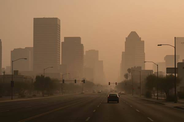 Central Phoenix PM10 Reading Hits 504 UG/M3 at 7 a.m. Tuesday. Maricopa County Air Quality Department data shows particula…