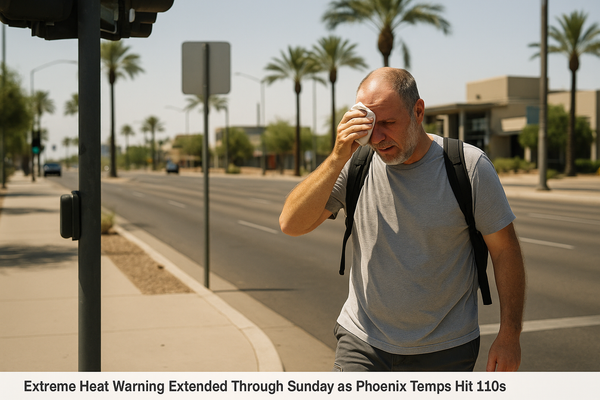 Extreme Heat Warning Extended Through Sunday as Phoenix Temps Hit 110s. Temperatures in the 110s are forecast to persist a…
