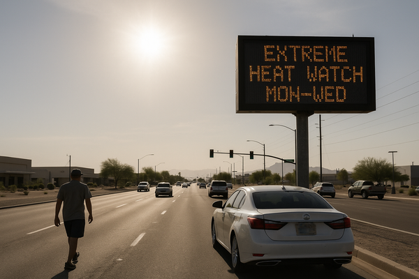 Extreme Heat Watch Issued for Phoenix Valley Monday Through Wednesday. Monsoon moisture retreats this weekend as temperatu…