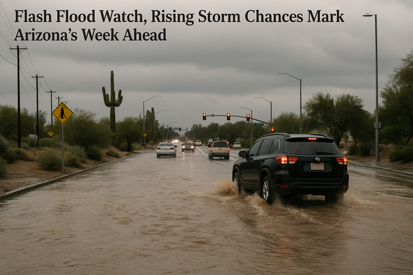 Flash Flood Watch, Rising Storm Chances Mark Arizona's Week Ahead. A Flood Watch covers southeastern Arizona including par…