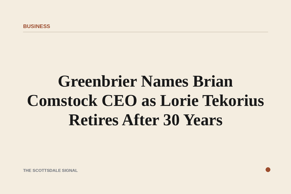 Greenbrier Names Brian Comstock CEO as Lorie Tekorius Retires After 30 Years. The railcar manufacturer's board tapped a 28…