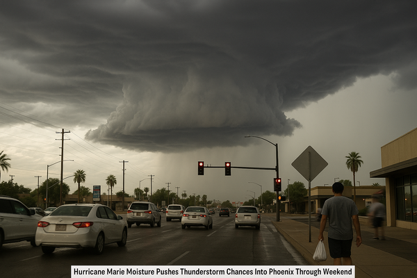Hurricane Marie Moisture Pushes Thunderstorm Chances Into Phoenix Through the Weekend. Tropical moisture from Hurricane Ma…
