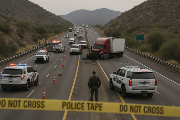 I-17 Southbound Shut Down Near Bumble Bee After Crash at Milepost 250. ADOT has closed southbound Interstate 17 near Bumbl…