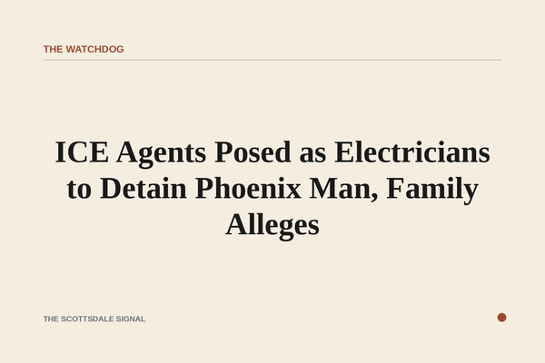 ICE Agents Posed as Electricians to Detain Phoenix Man, Family Alleges. Federal agents cut power to a west Phoenix home an…