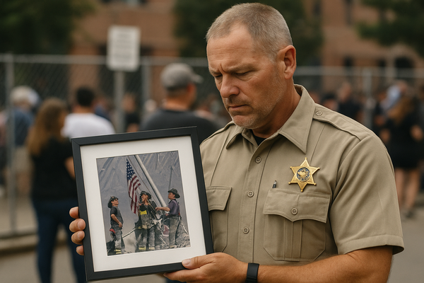 Maricopa County detective finds himself in iconic 9/11 flag photo, 25 years later. Det. David Salvador, now with the Maric…