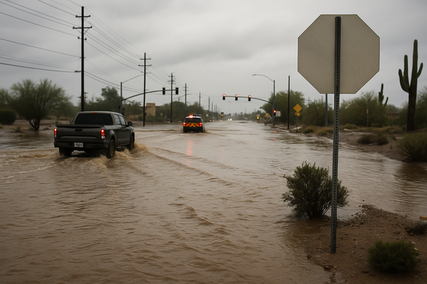 NWS Flood Warning Covers Maricopa and Pinal Counties Through Thursday Morning. A National Weather Service alert issued Tue…