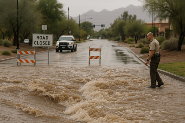 NWS Flood Warning Covers Scottsdale Through 1 a.m. Thursday as Washes Run Above Alarm Stage. The National Weather Service …