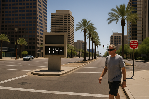 Phoenix Faces 114-Degree Peak This Week Before Weekend Rain Brings Relief. An Extreme Heat Warning runs through 8 p.m. Sat…