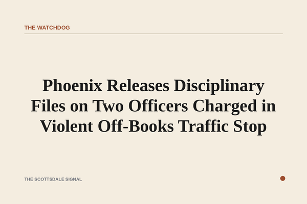 Phoenix Releases Disciplinary Files on Two Officers Charged in Violent Off-Books Traffic Stop. Antonio Felix and Luis Vasq…