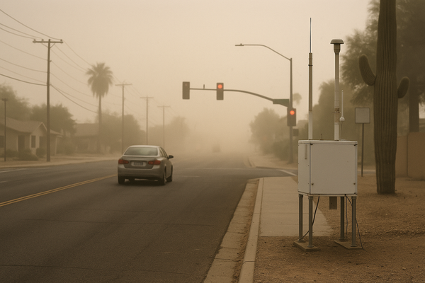 PM10 Spikes to 317 at South Scottsdale Monitor, Crossing Unhealthy Threshold. Maricopa County Air Quality Department recor…