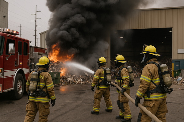 Scottsdale Fire Upgrades Waste Transfer Facility Blaze to First-Alarm Hazmat Response. Crews responded to black smoke at t…