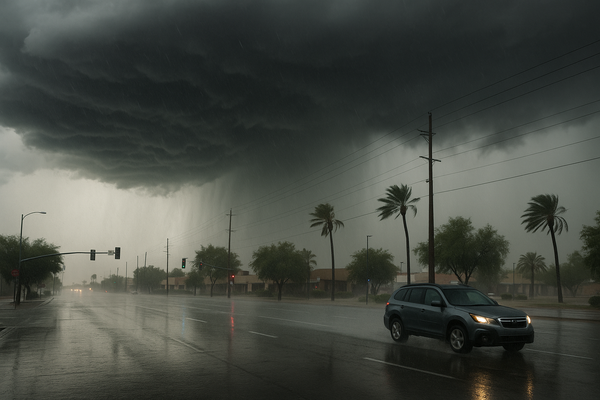 Severe Thunderstorm Warning Hits Phoenix, Glendale and Peoria With 80 mph Wind Threat. A line of monsoon storms prompted N…