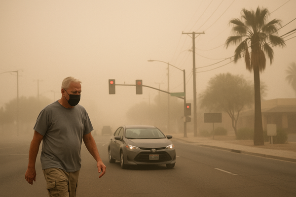 South Scottsdale PM10 Hits 183 µg/m³ at 2 p.m., Crossing Unhealthy-for-Sensitive-Groups Threshold. Maricopa County Air Qua…