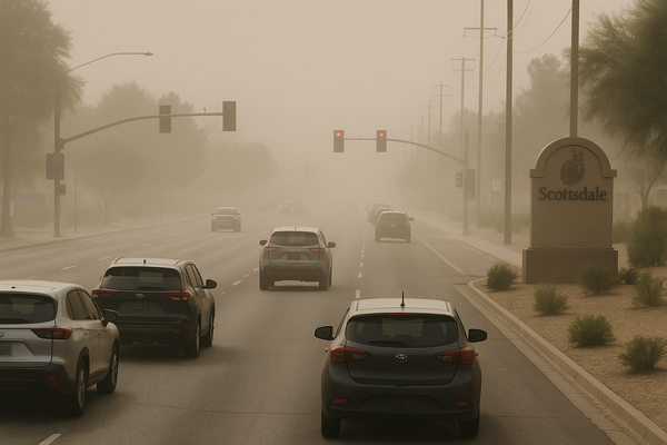 South Scottsdale PM10 Reading Hits 161 µg/m³ at 3 p.m., Crossing Unhealthy-for-Sensitive-Groups Threshold. Maricopa County…