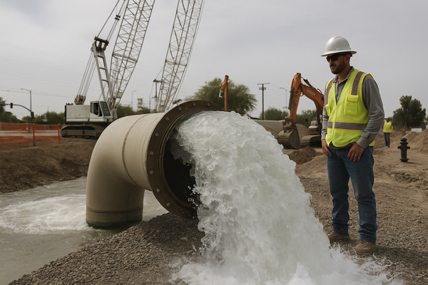 SRP Completes Gilbert Road Pipeline After Five Years, Adding 20,000 Gallons Per Minute to Valley Supply. The 3.5-mile pipe…