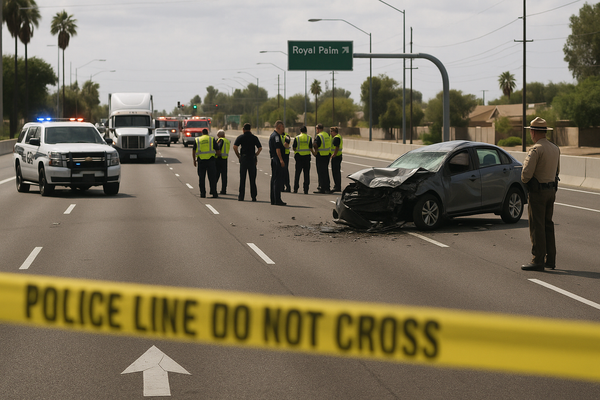 US 60 Closed in Both Directions in Glendale After Crash at Royal Palm Road. A crash near 67th Avenue has shut down Grand A…