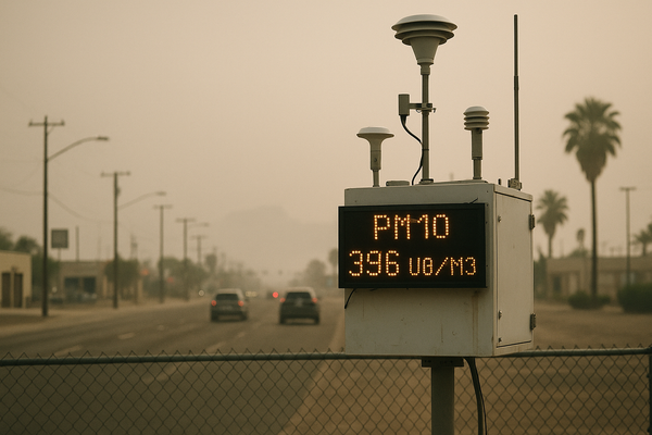 West Phoenix Air Monitor Records PM10 at 396 UG/M3, Hitting Unhealthy Threshold. The Maricopa County Air Quality Departmen…