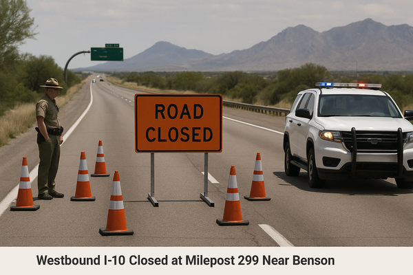 Westbound I-10 Closed at Milepost 299 Near Benson, No Reopening Time Set. ADOT has shut the westbound lanes of Interstate …