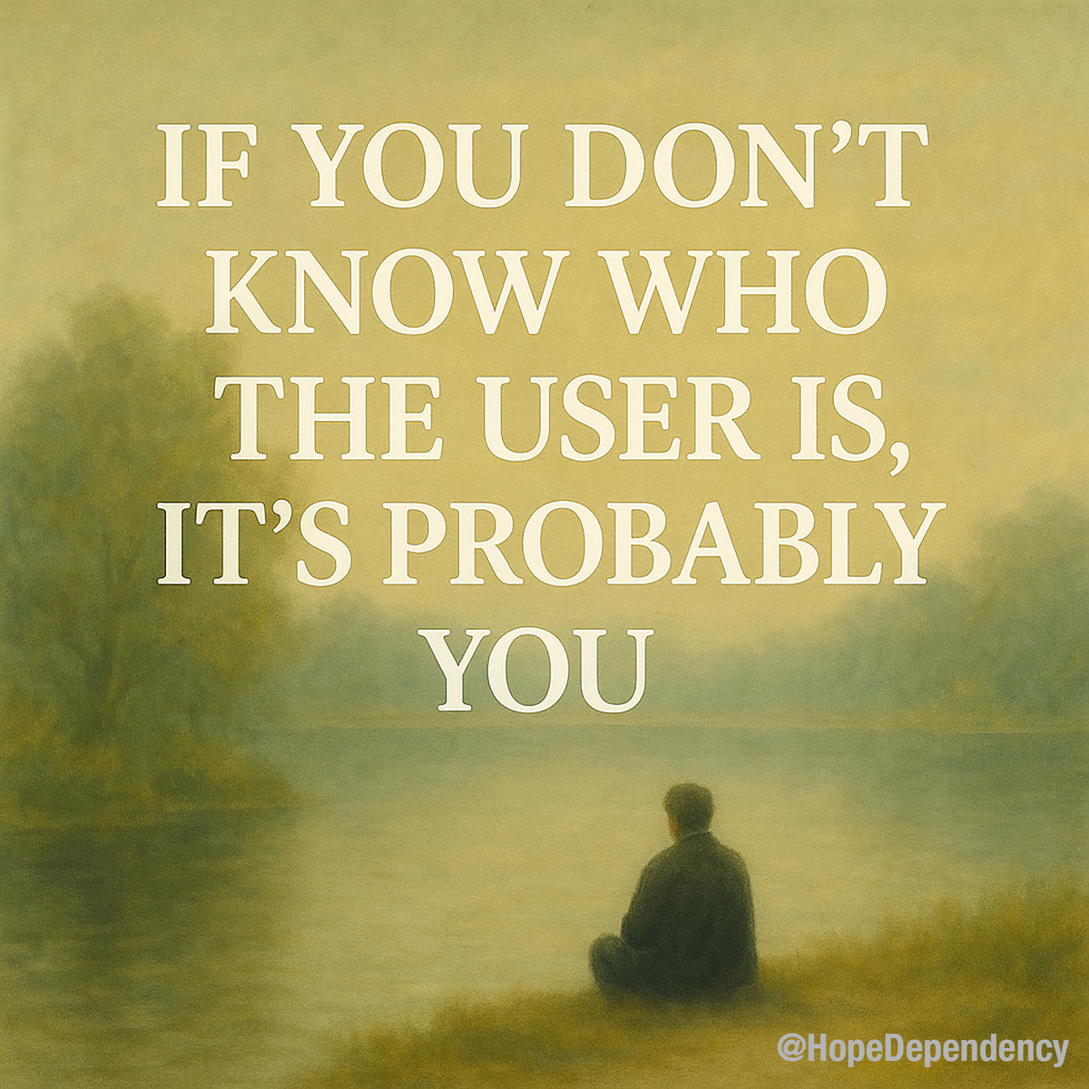 If you don’t know who the user is, it’s probably you.