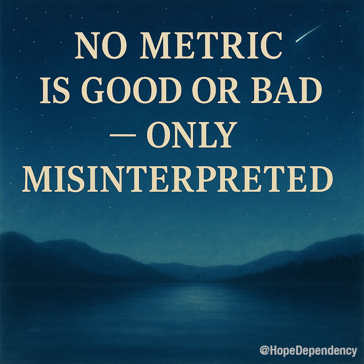 No metric is good or bad, only misinterpreted.