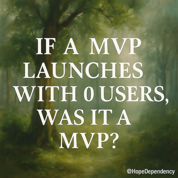 If a MVP launches with 0 users, was it a MVP?