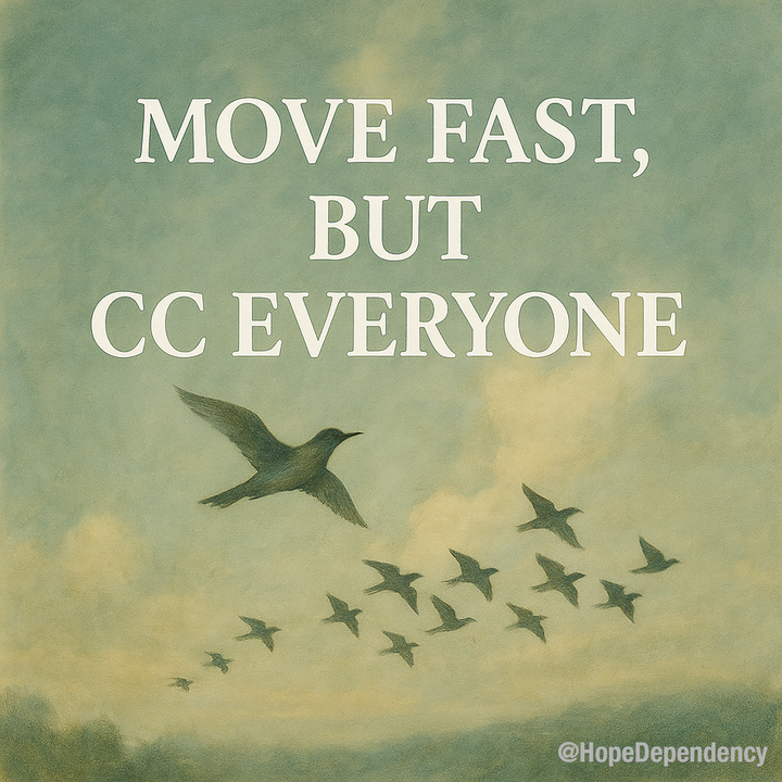 Move Fast, But CC Everyone.