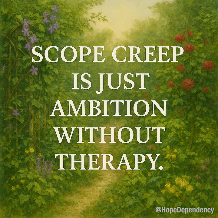 Scope Creep Is Just Ambition Without Therapy.